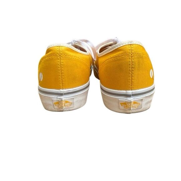 Vans Yellow Mustard Lace Up Checkerboard Skate Shoes Women size 11 - Picture 4 of 8